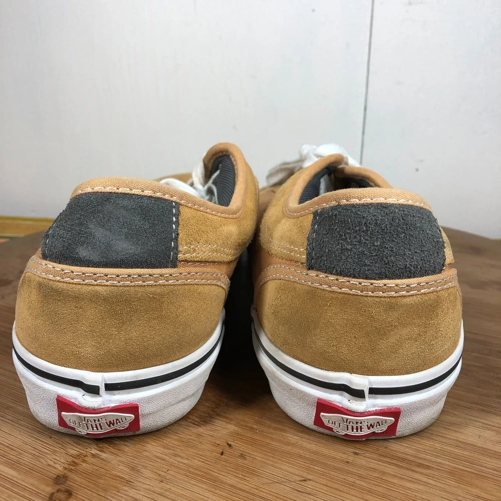 vans chukka low mens size 12 shoes yellow suede pro athletic skate sneakers